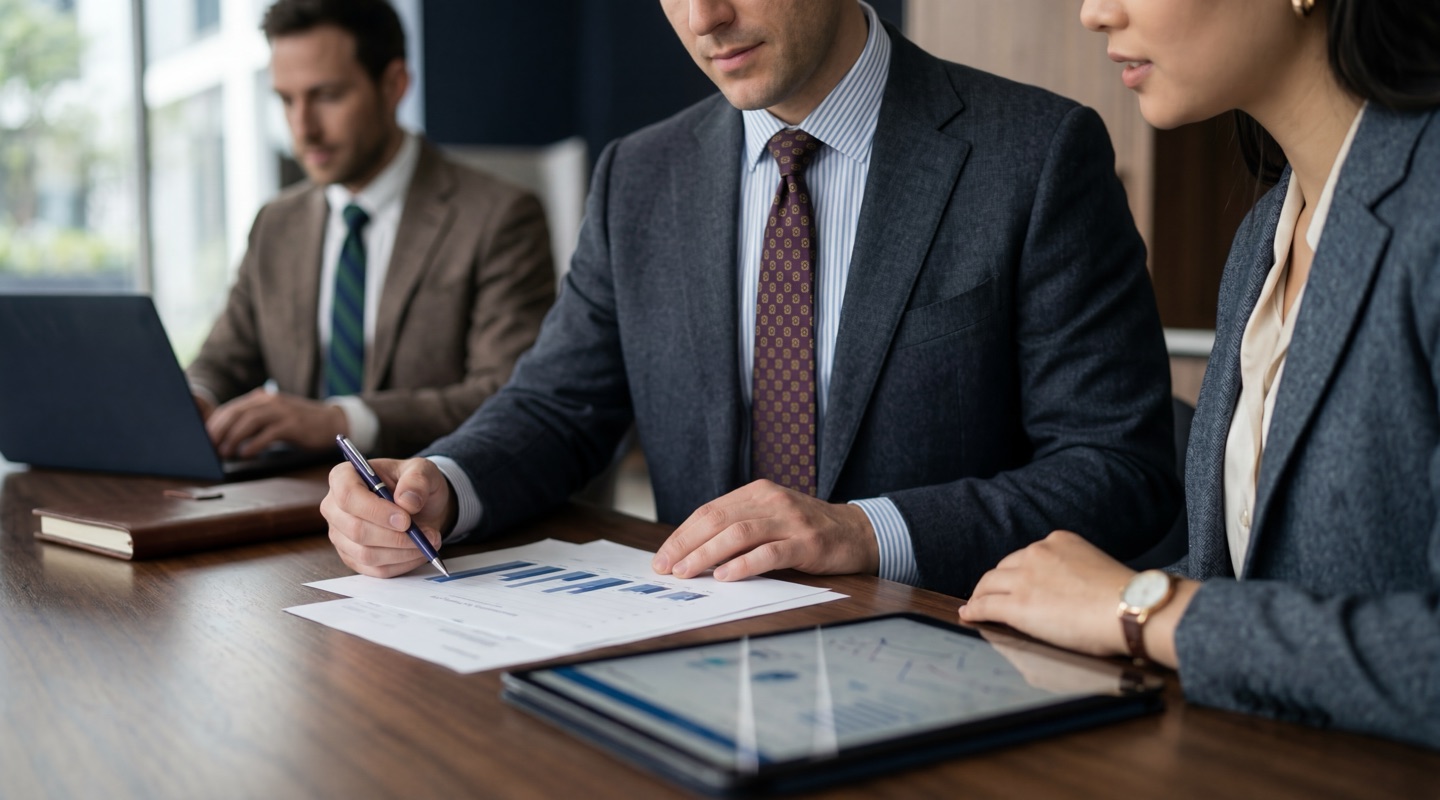 Valletta Wealth advisors in a professional meeting